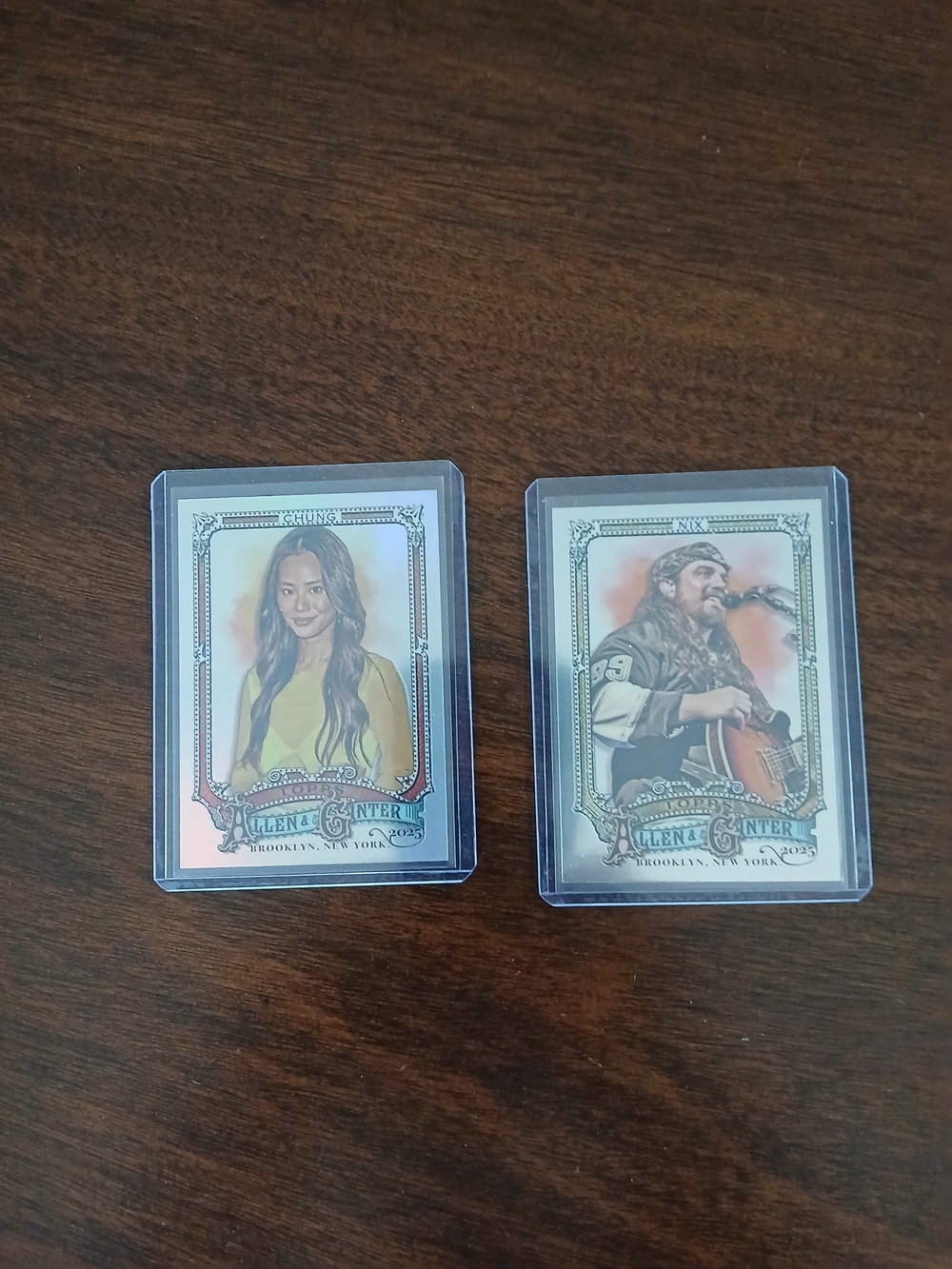 Topps Chrome Drew Nix and Jamie Chung Refractor Card Back